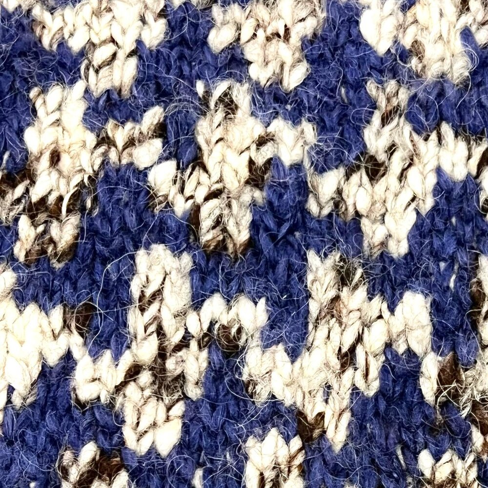 Chunky Hand Knit Herringbone Patterned Sweater, 1… - image 3